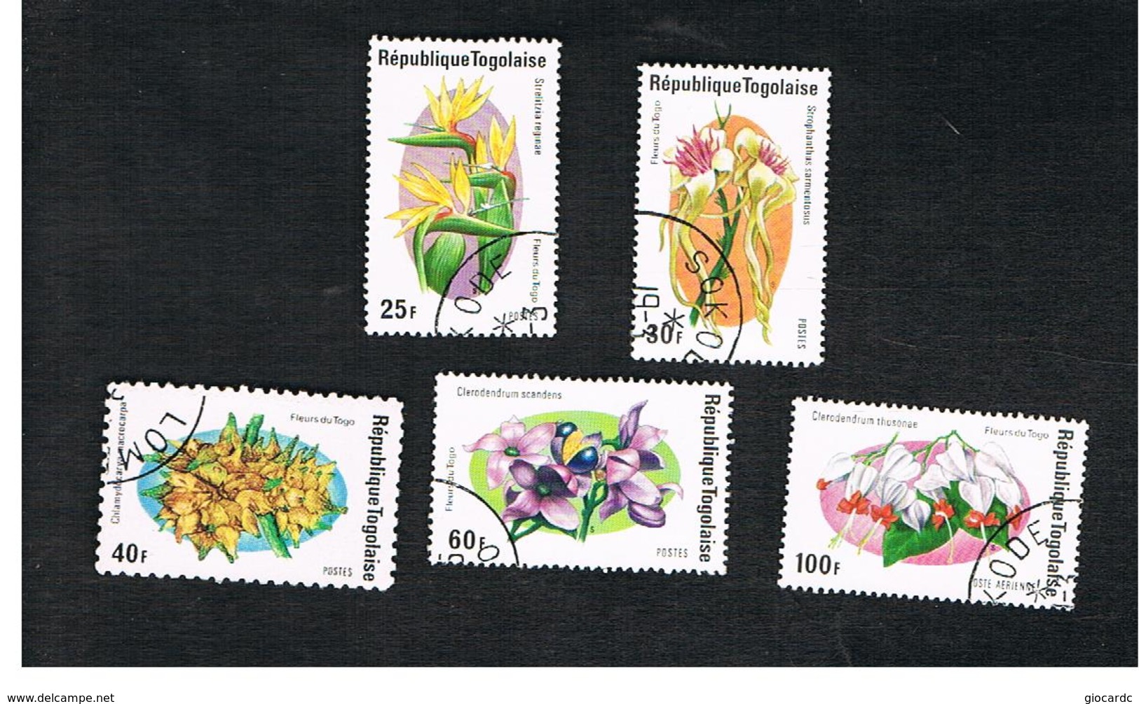 TOGO  - SG 1052.1056  -   1975  FLOWERS - USED ° - Togo (1960-...)
