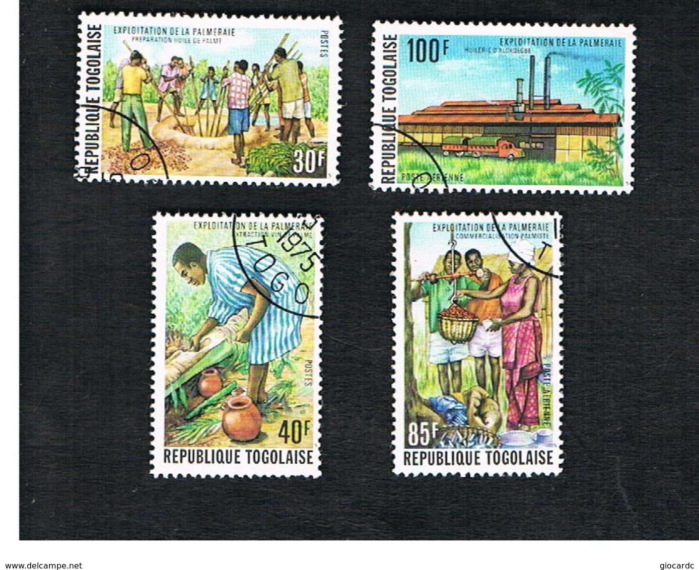 TOGO  - SG 1082.1085  -   1975 PALM-OIL PRODUCTION    (COMPLET SET OF 4) - USED ° - Togo (1960-...)