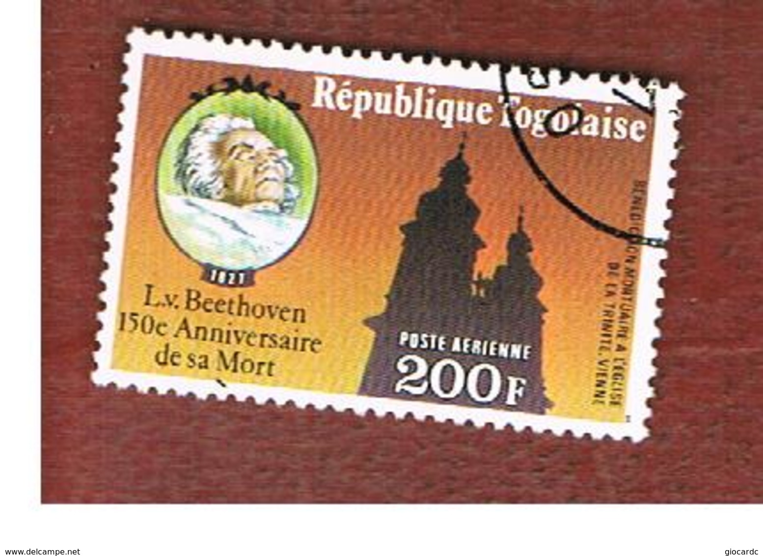 TOGO  - SG 1198  -   1977 L. VAN BEETHOVEN: TRINITY CHURCH, VIENNA  - USED ° - Togo (1960-...)