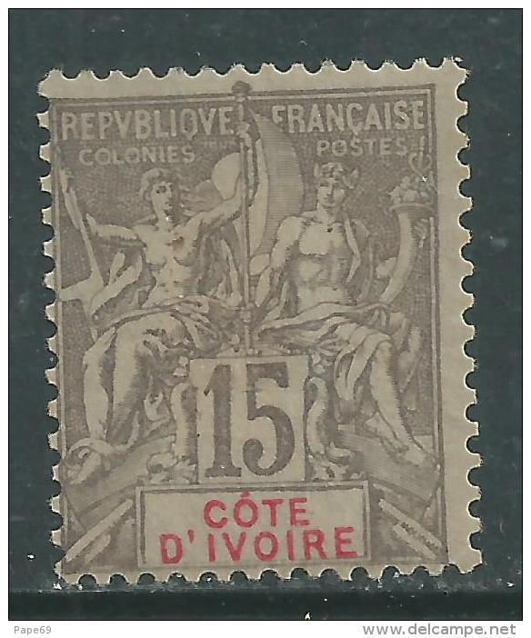 Cote D'Ivoire N° 15  X Type Groupe : 15 C. Gris,  Trace De  Charnière Sinon TB - Nuovi