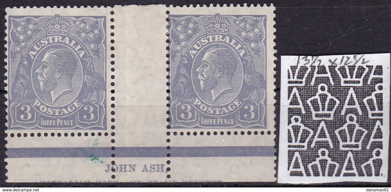 Australia 1927 George V Sm Multi Wmk SG 100 Mint Hinged - Neufs