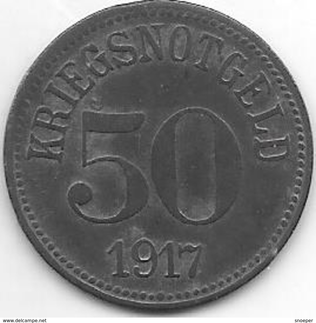 *notgeld Furth 50 Pfennig 1917 Zn  4613.2 / F145.2b? - Autres & Non Classés
