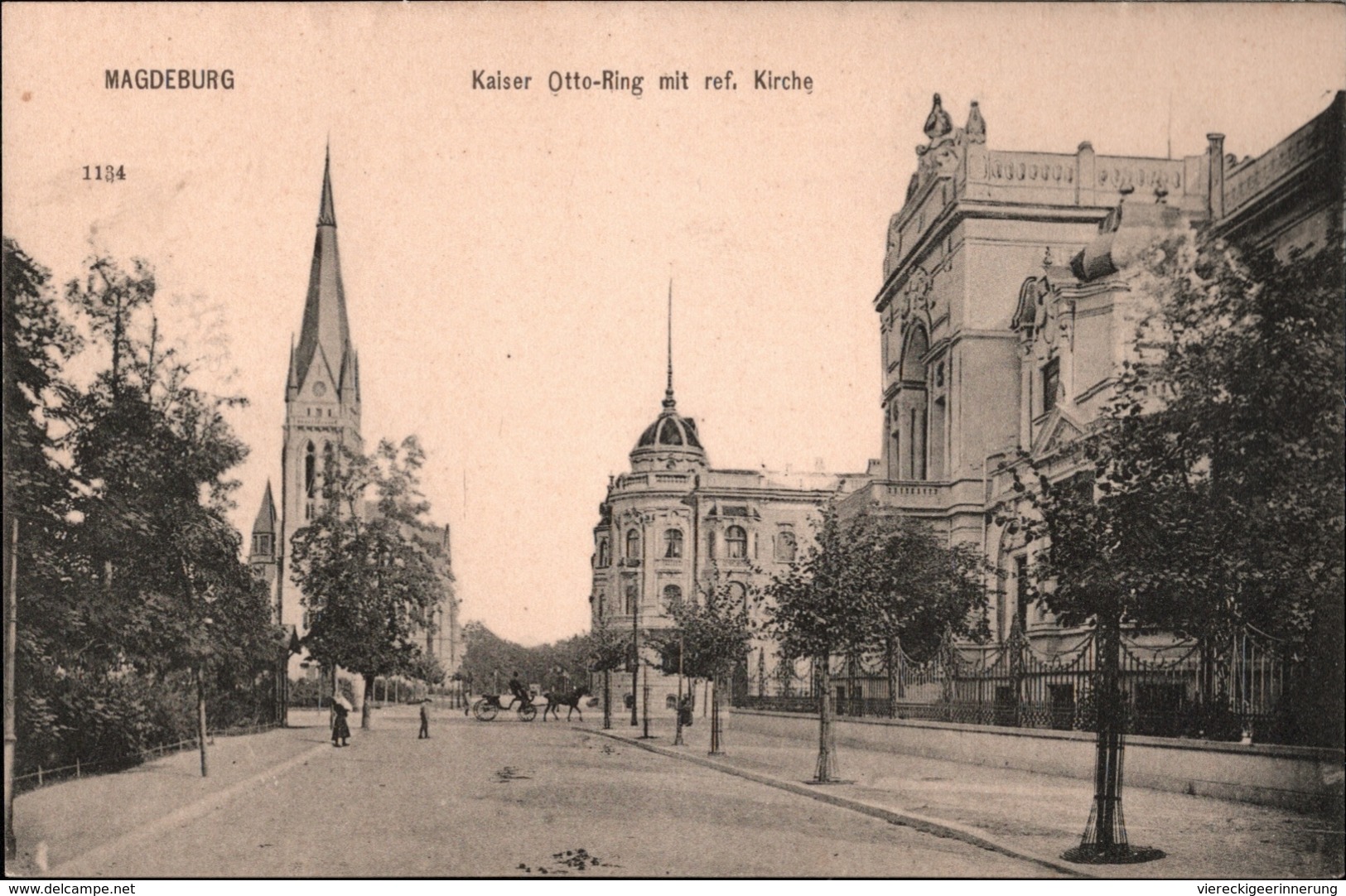 ! Alte Ansichtskarte Aus Magdeburg, Kaiser Otto Ring, Reformierte Kirche - Magdeburg