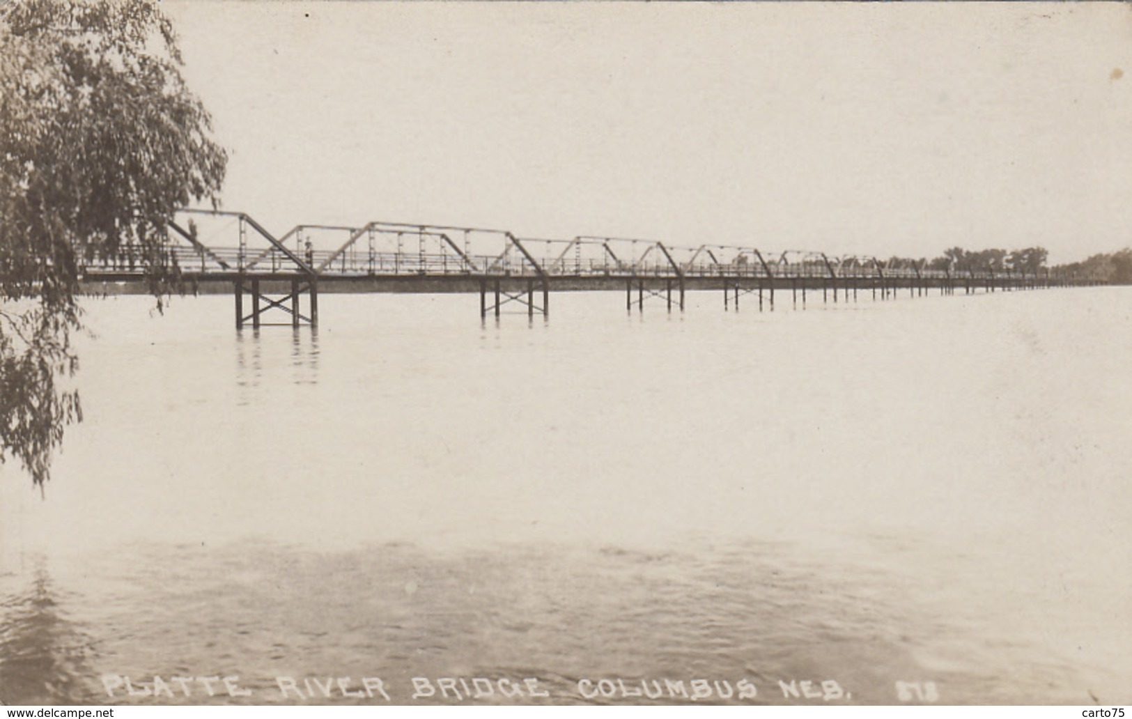 Etats-Unis - Columbus Nebraska - Platte River Bridege - Pont Sur La Rivière Platte - Carte-photo Watertown Wis. - Columbus