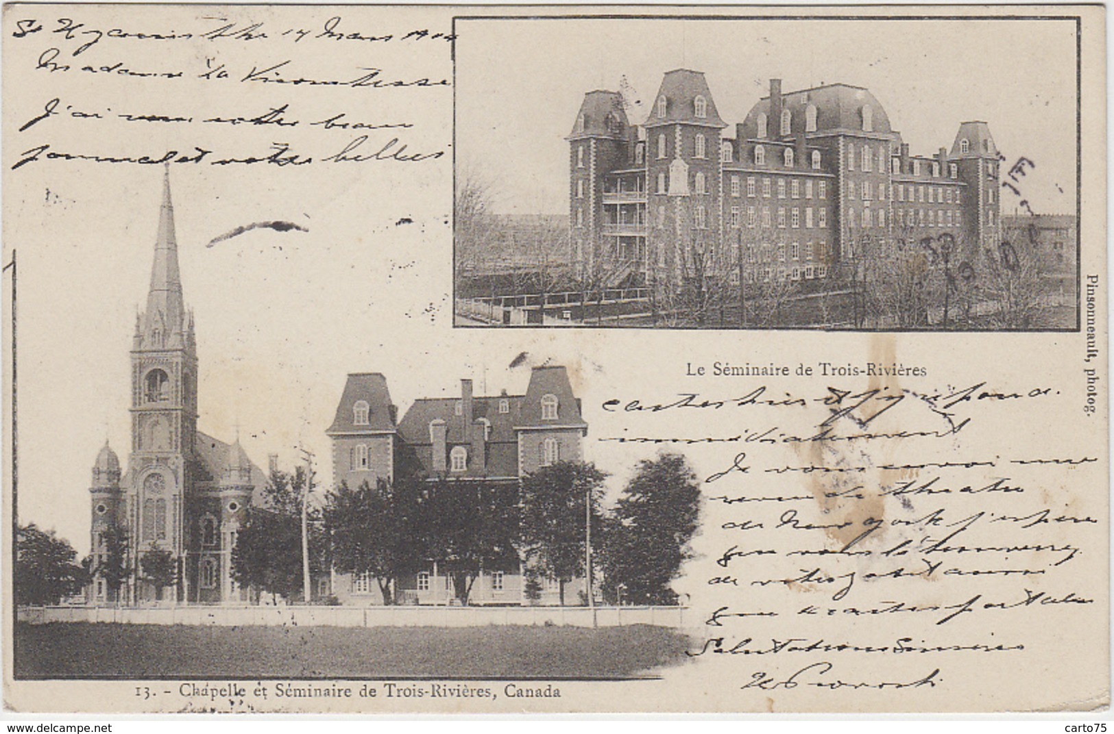 Canada - Trois-Rivières - Monastère Des Ursulines - Eglise Anglicane - Postmarked 1904 - Trois-Rivières