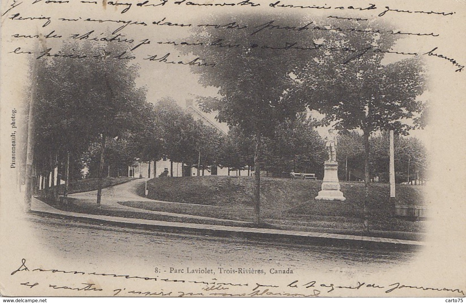 Canada - Trois-Rivières - Parc Laviolette - Monument Laviolette - Postmarked 1904 - Trois-Rivières