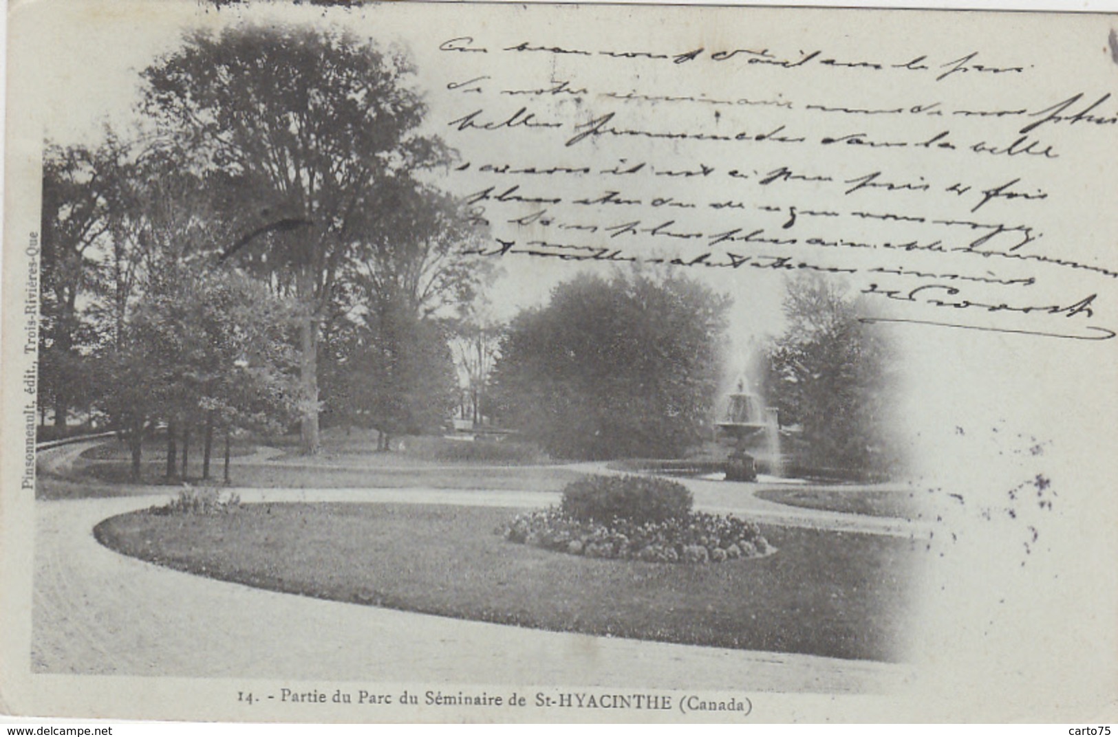 Canada - Saint-Hyacinthe - Partie Du Parc Du Séminaire - Postmarked 1904 - St. Hyacinthe