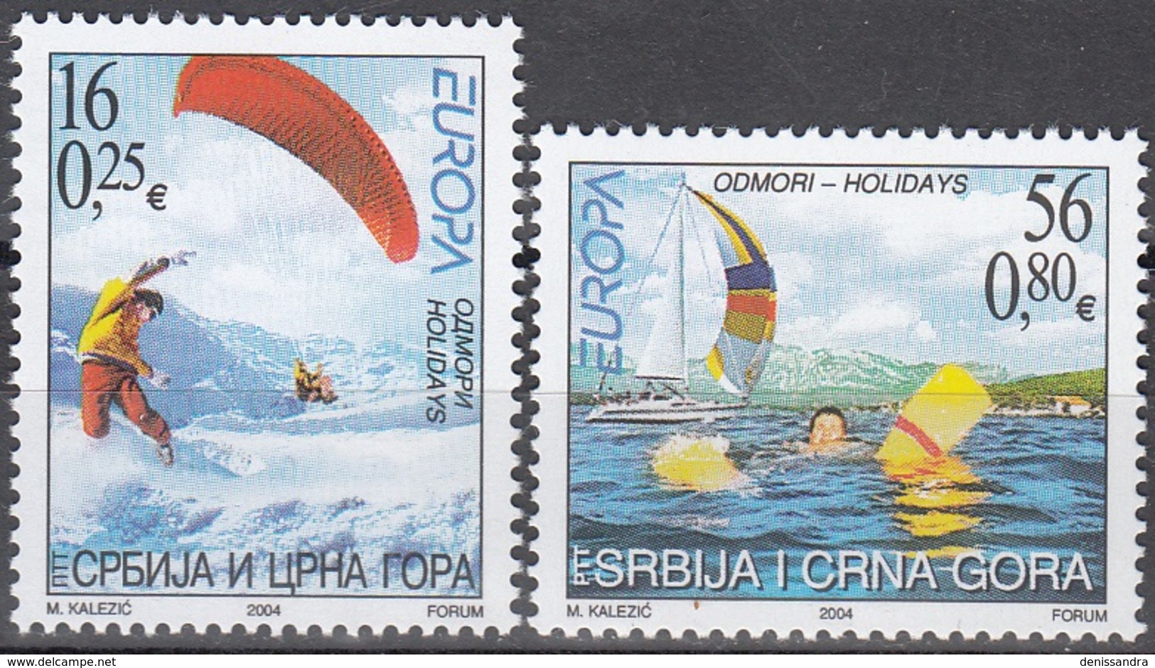 Srbija I Crna Gora 2004 Michel 3196 - 3197 Neuf ** Cote (2017) 5.00 Euro Europa CEPT Les Vacances - Serbien