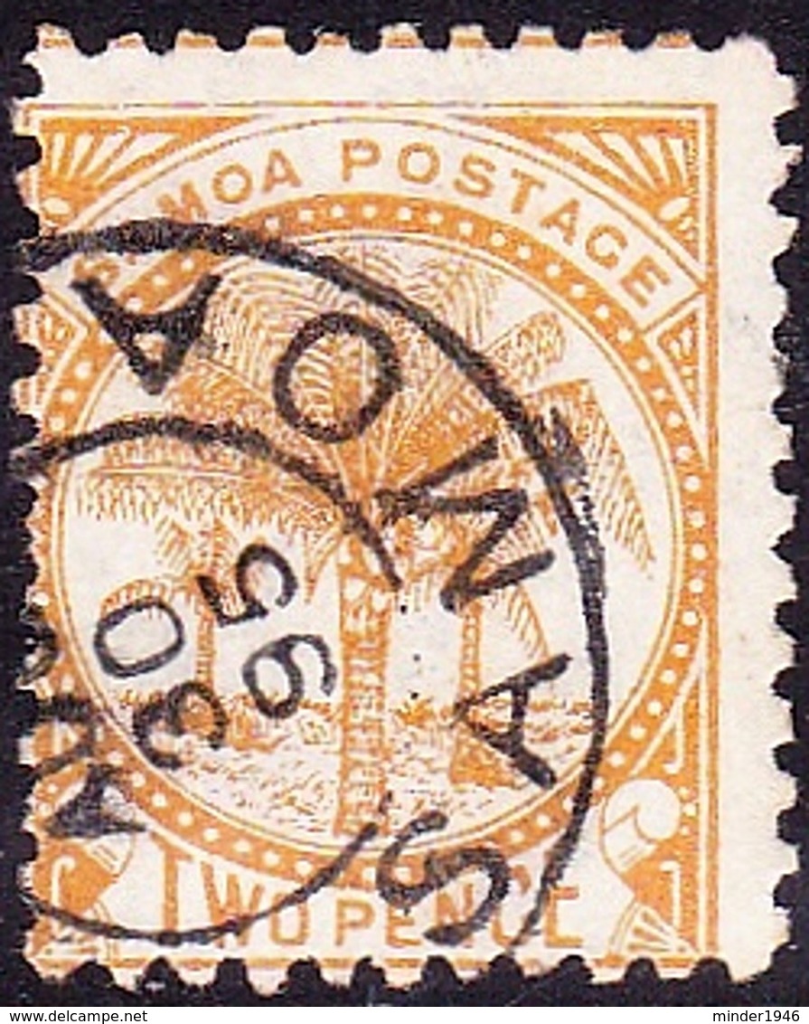 SAMOA 1895 QV 2d Pale Yellow SG57 Used - Samoa