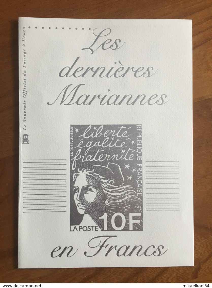 DOCUMENT DE LA POSTE "Les Dernières Mariannes En Francs" - Blocs Marianne De Luquet Y&T 41 Et 42 - Neuf ** - Ungebraucht