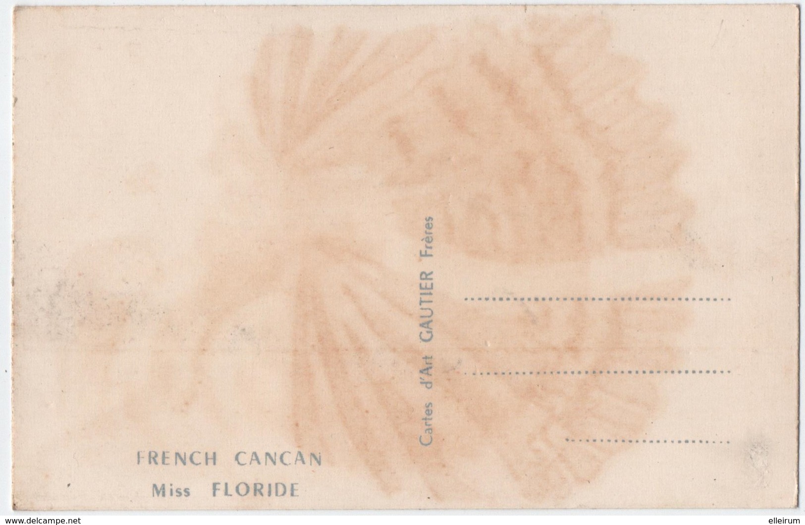 SPECTACLE. CABARET. FRENCH CANCAN. MISS FLORIDE. CARTE FLOQUEE. FEUTRINE. VELOURS. - Cabaret