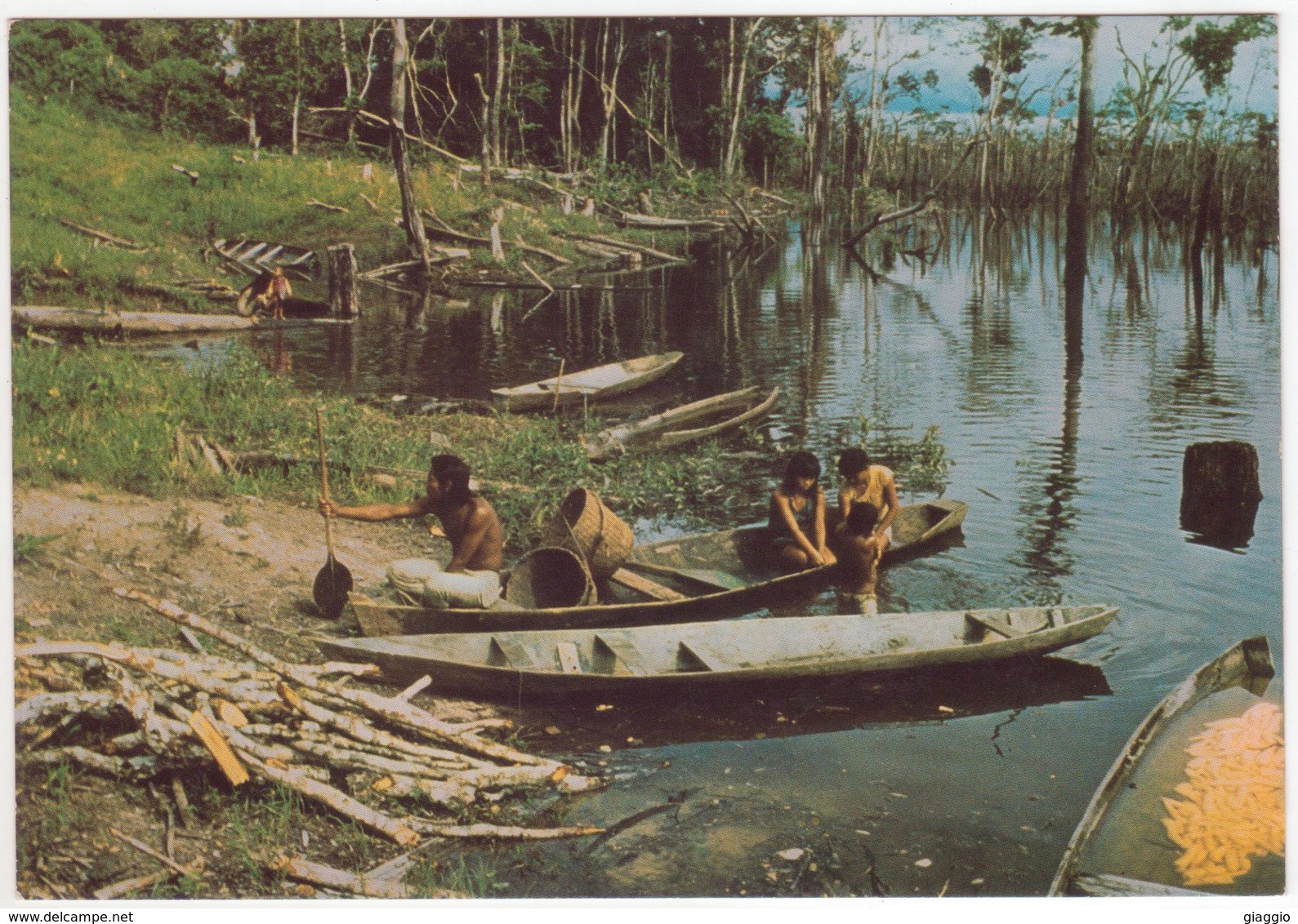 °°° 13790 - BRASIL - MISSIONARI CAPPUCCINI IN AMAZZONIA - INDI TIKUNAS AL PORTO °°° - Manaus