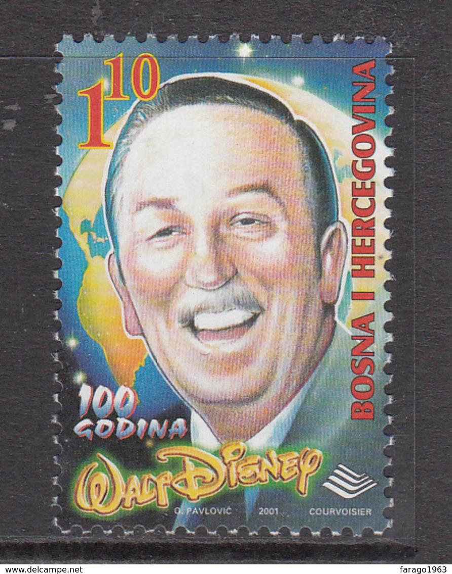 2001 Bosnia Walt Disney   Complete Set Of 1  MNH - Disney