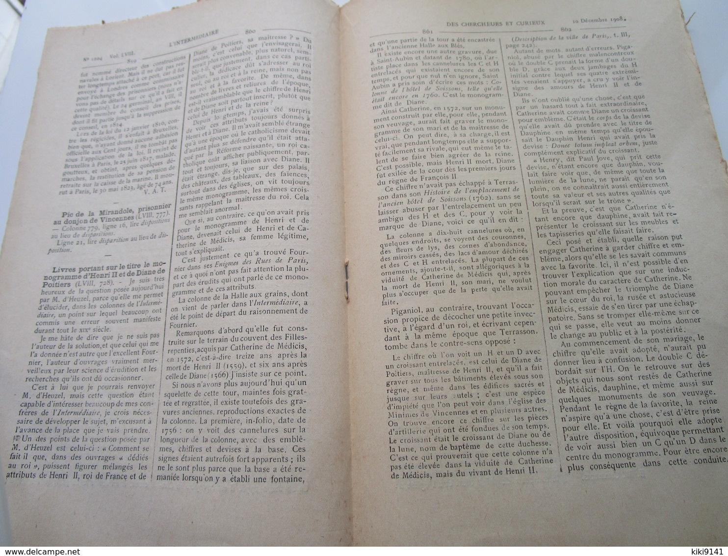 L'INTERMEDIAIRE Des Chercheurs Et Curieux - N°1204 (36 Pages) - 1900 - 1949