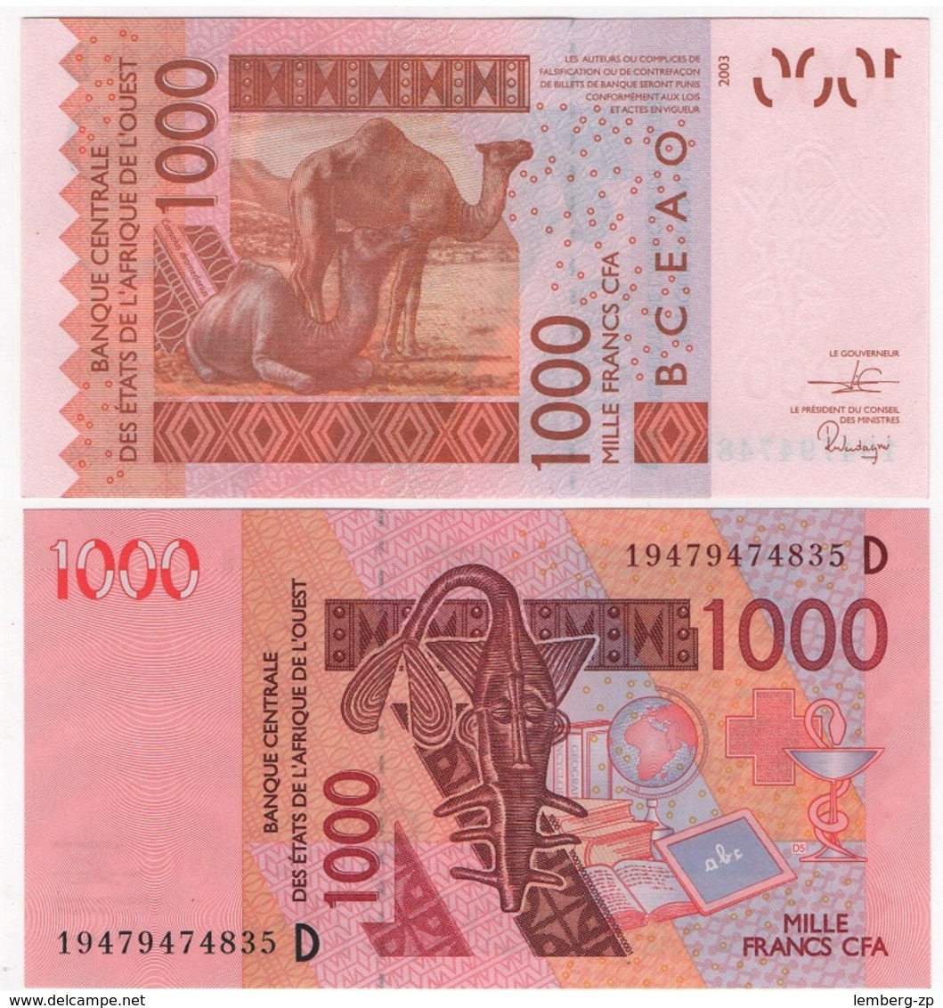 West African St. - Mali - 1000 Francs 2019  AUNC- Letter D Lemberg-Zp - Mali