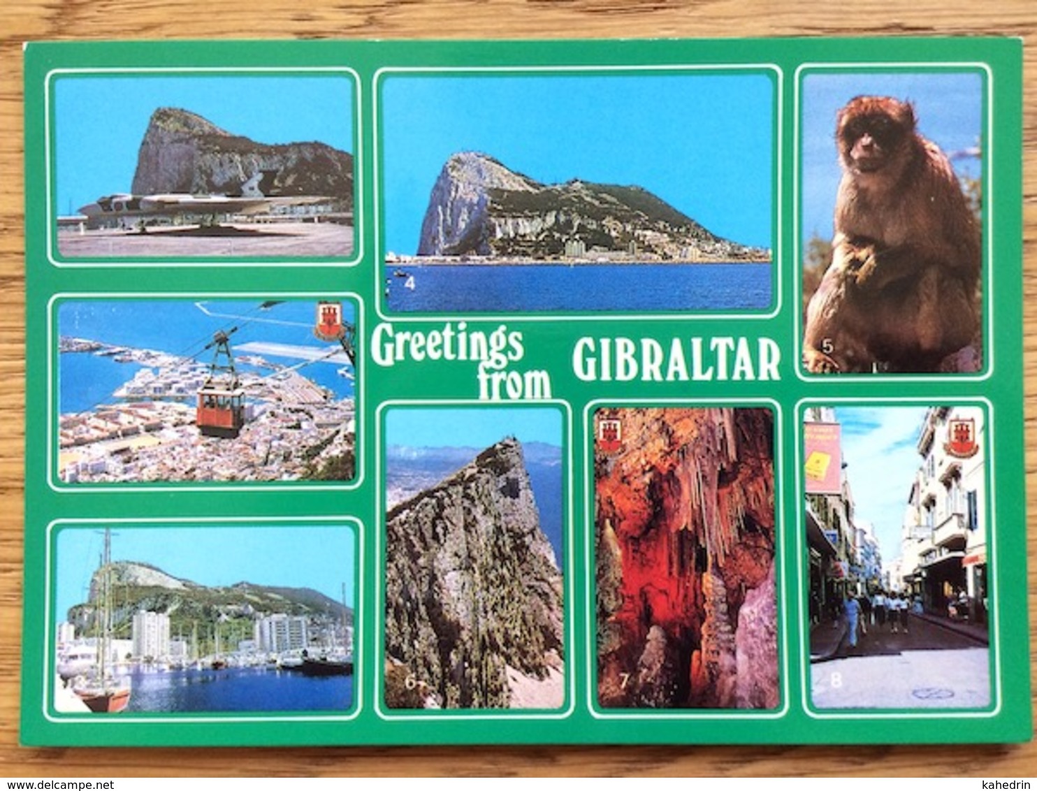 Greetings From Gibraltar, Monkey Plane Cable Railway, Unused - Gibraltar