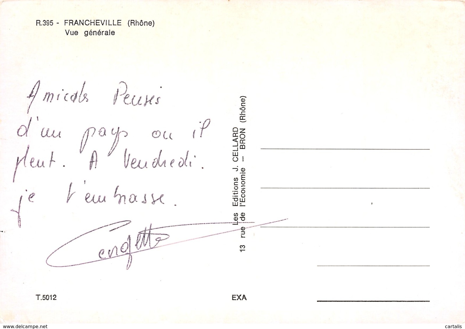 69-FRANCHEVILLE-N°C-3511-C/0065 - Andere & Zonder Classificatie