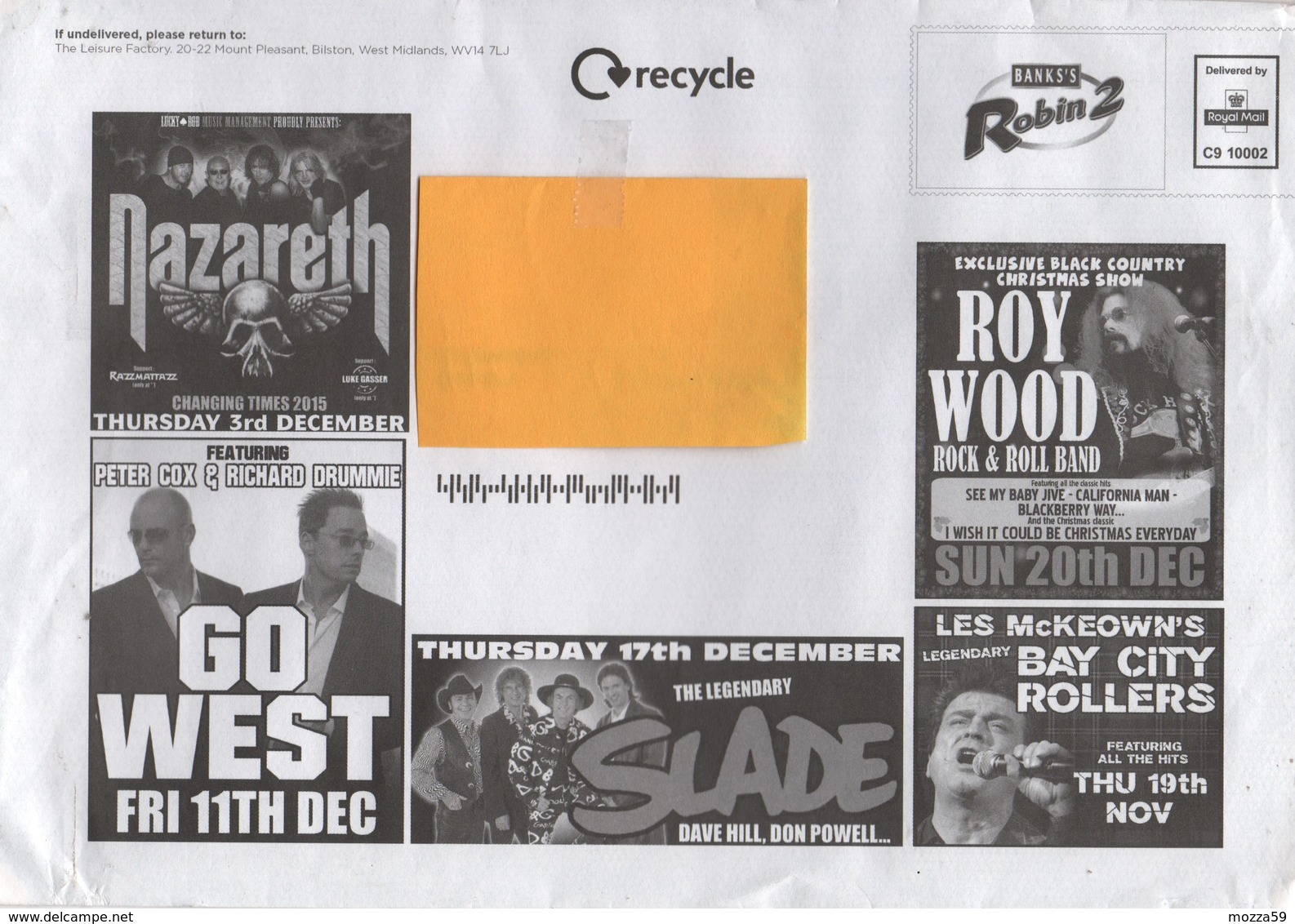 Great Britain 2018,  "Whistl" Delivered By Royal Mail. A5 Promotional Envelope, Music Club - Interesting - Covers & Documents