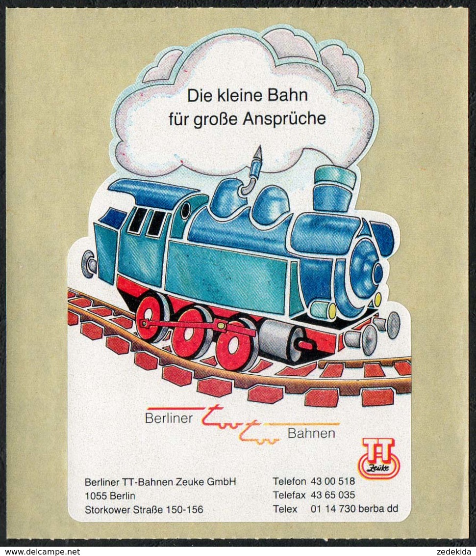 C7411 - Werbung Berliner TT Bahnen Zeuke - Modelleisenbahn Eisenbahn Aufkleber - Sonstige & Ohne Zuordnung