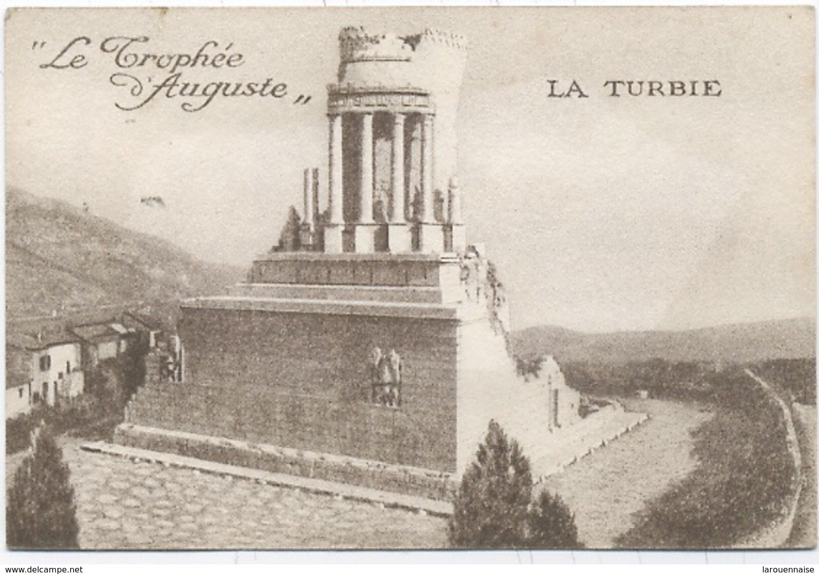 Carte  Parfumée : Le Trophée D'Auguste : Parfumerie Mont-Agel , Usine De La Turbie .Riviera Française .(9,5x6,3) . - Anciennes (jusque 1960)