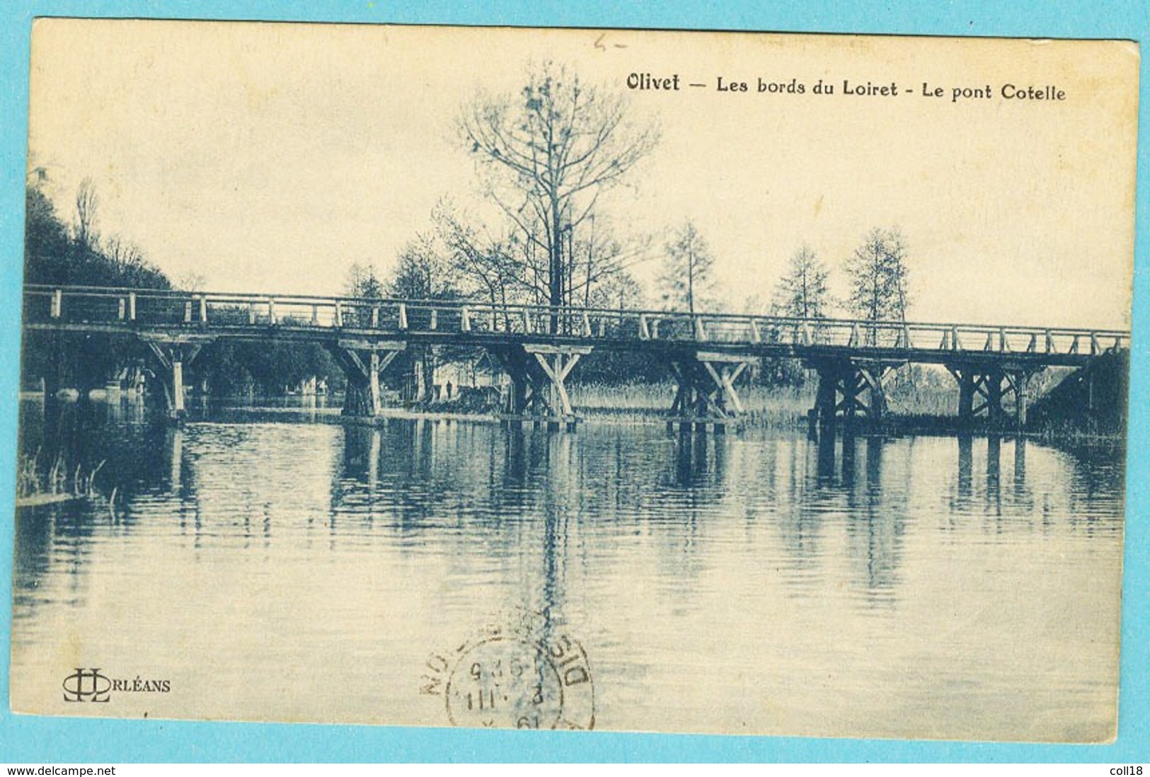 CPA 45 OLIVET Les Bords Du Loiret - Le Pont Cotelle 1911 - Autres & Non Classés