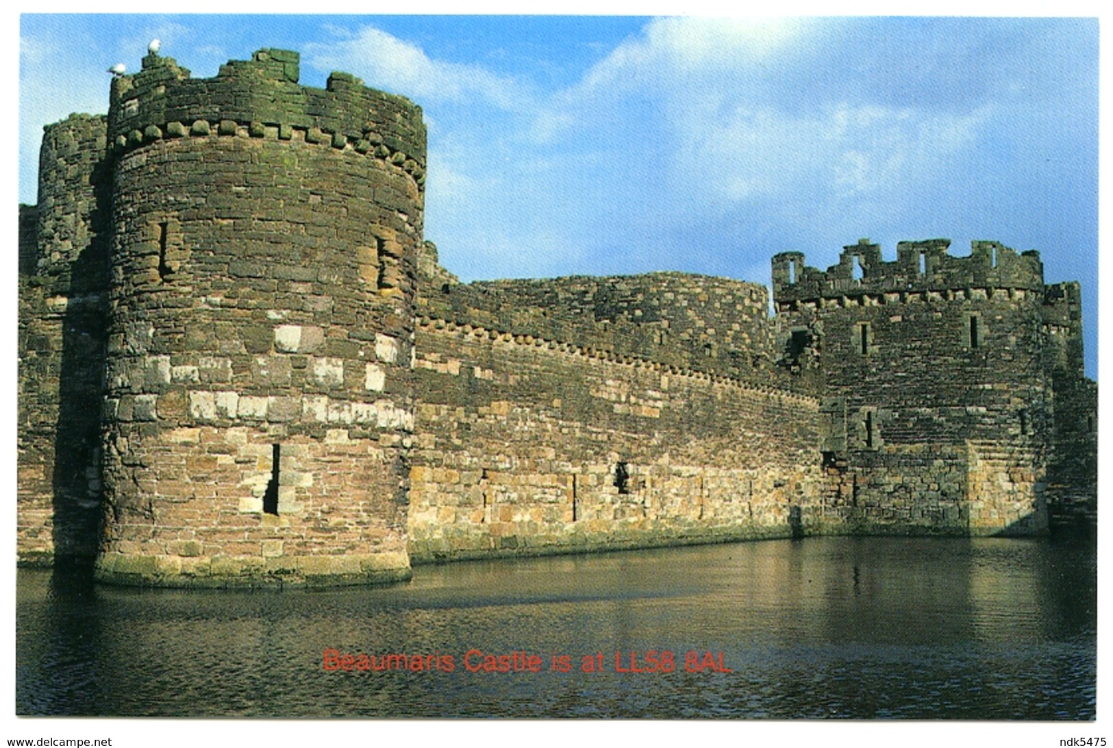POST OFFICE PICTURE CARD : BEAUMARIS CASTLE IS AT LL58 8AL - Anglesey