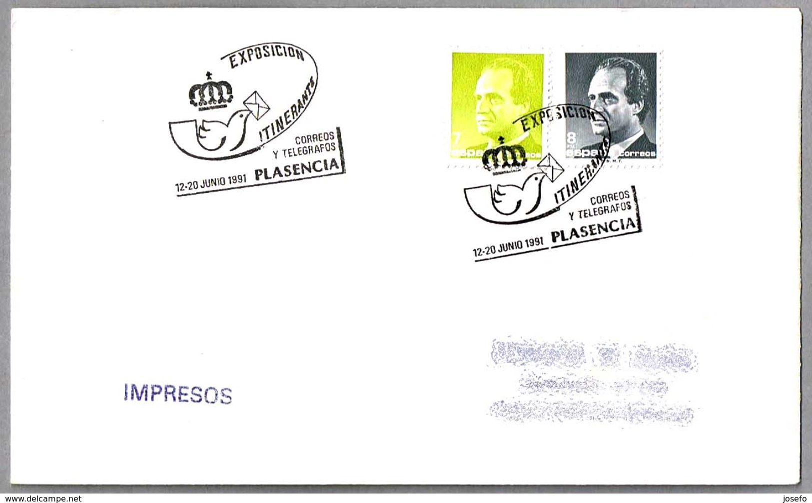 Exposicion Itinerante - Correos Y Telegrafos. Plasencia, Caceres, Extremadura, 1991 - Correo Postal