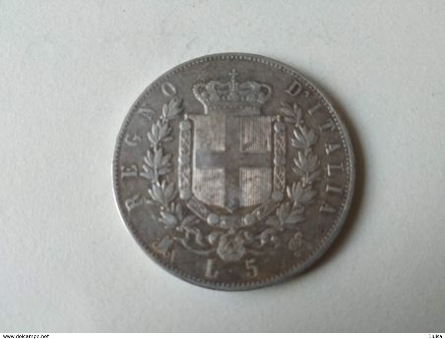 5 Lire 1874 - 1861-1878 : Vittoro Emanuele II