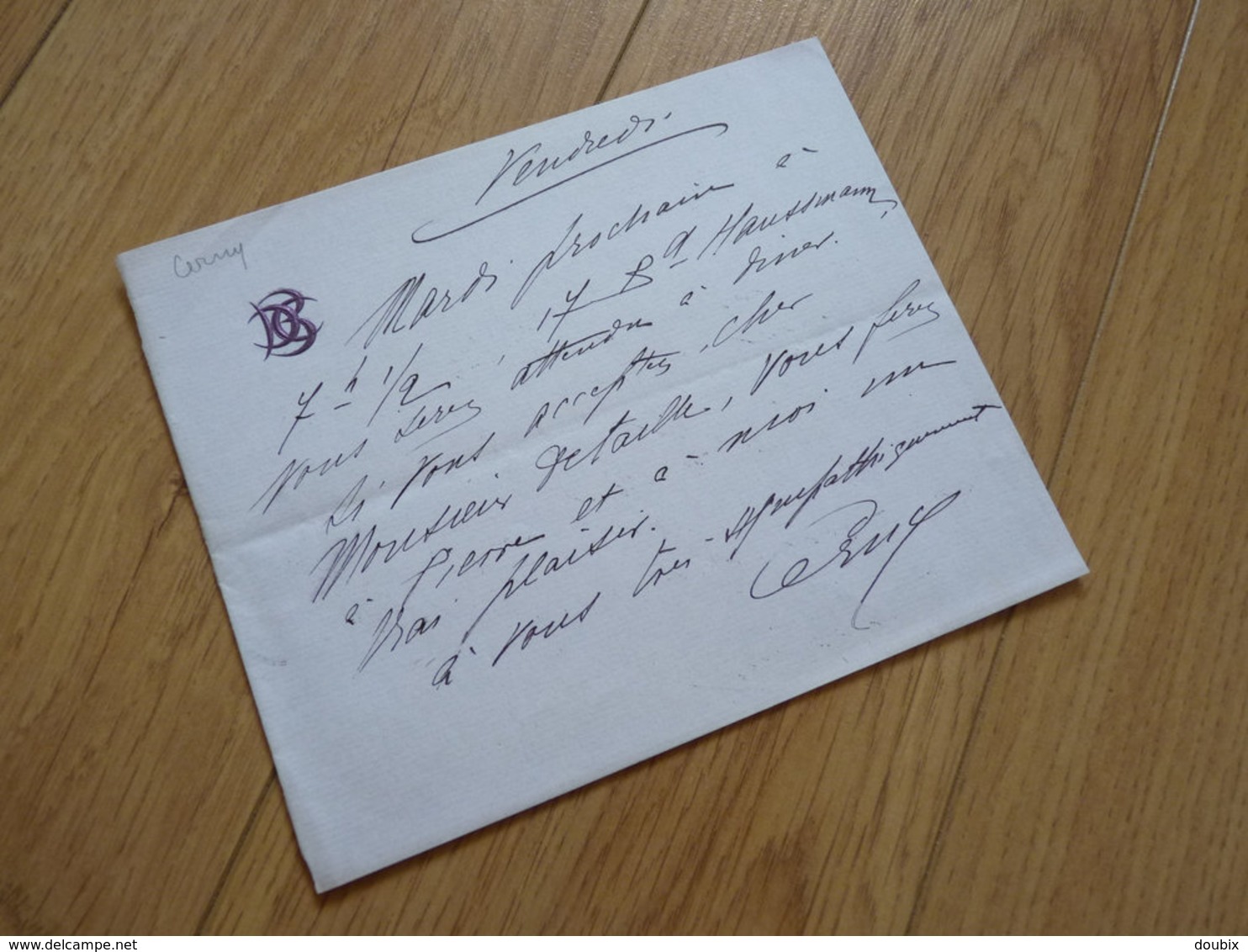 Berthe CERNY (1868-1940) Actrice Théâtre COMEDIE FRANCAISE - Autographe à Edouard Detaille - Autres & Non Classés