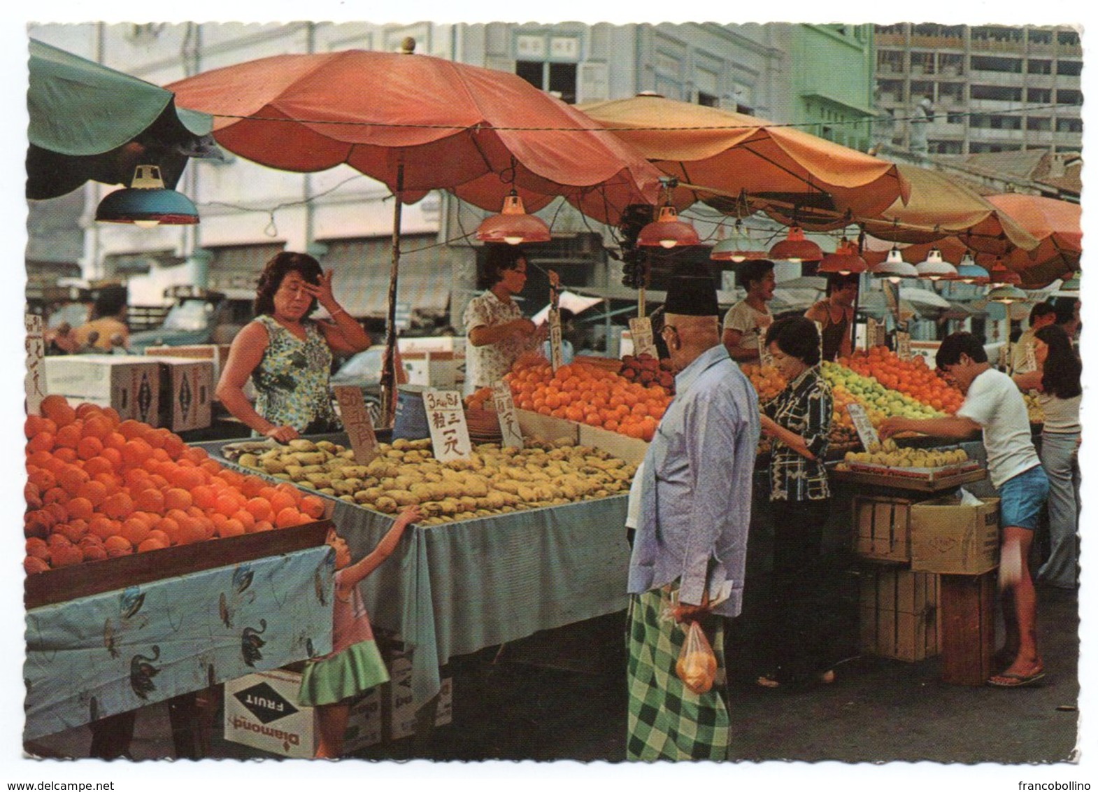 SINGAPORE - A VIEW OF STREET STALL / THEMATIC STAMP-SHIP - Singapore