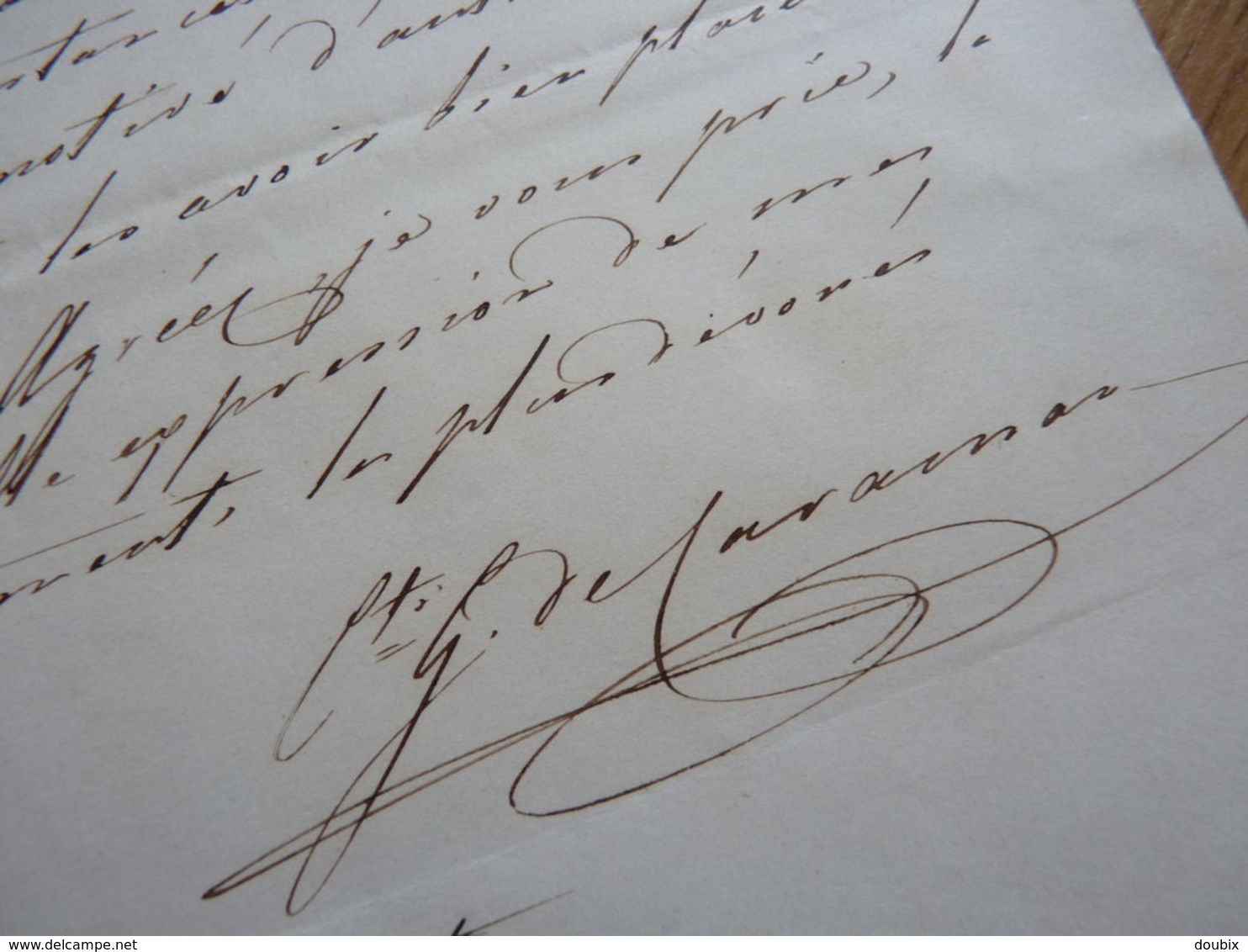 COMTE Georges RIQUET De CARAMAN (1790-1860) Ambassade LONDRES, LA HAYE, Washington - 2 X AUTOGRAPHE - Other & Unclassified