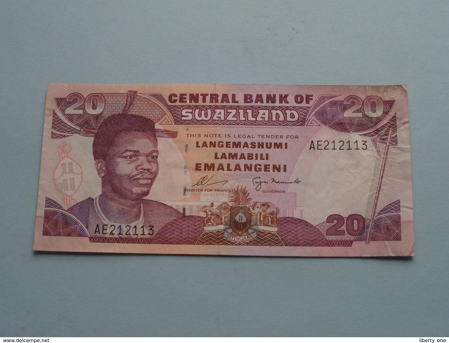 Twenty EMALANGENI 20 ( AE212113 ) Central Bank Of SWAZILAND ( For Grade, Please See Photo ) ! - Swaziland