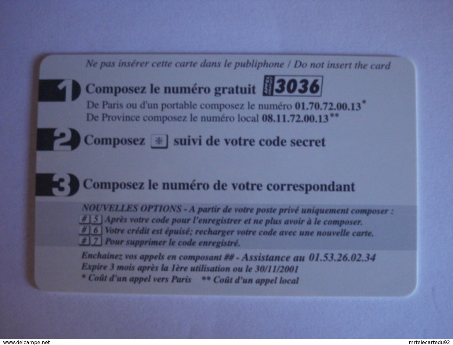 Carte Téléphonique Prépayée SWITCHback (carte D'essai Sans Code). Petit Prix De Départ ! - Per Cellulari (ricariche)