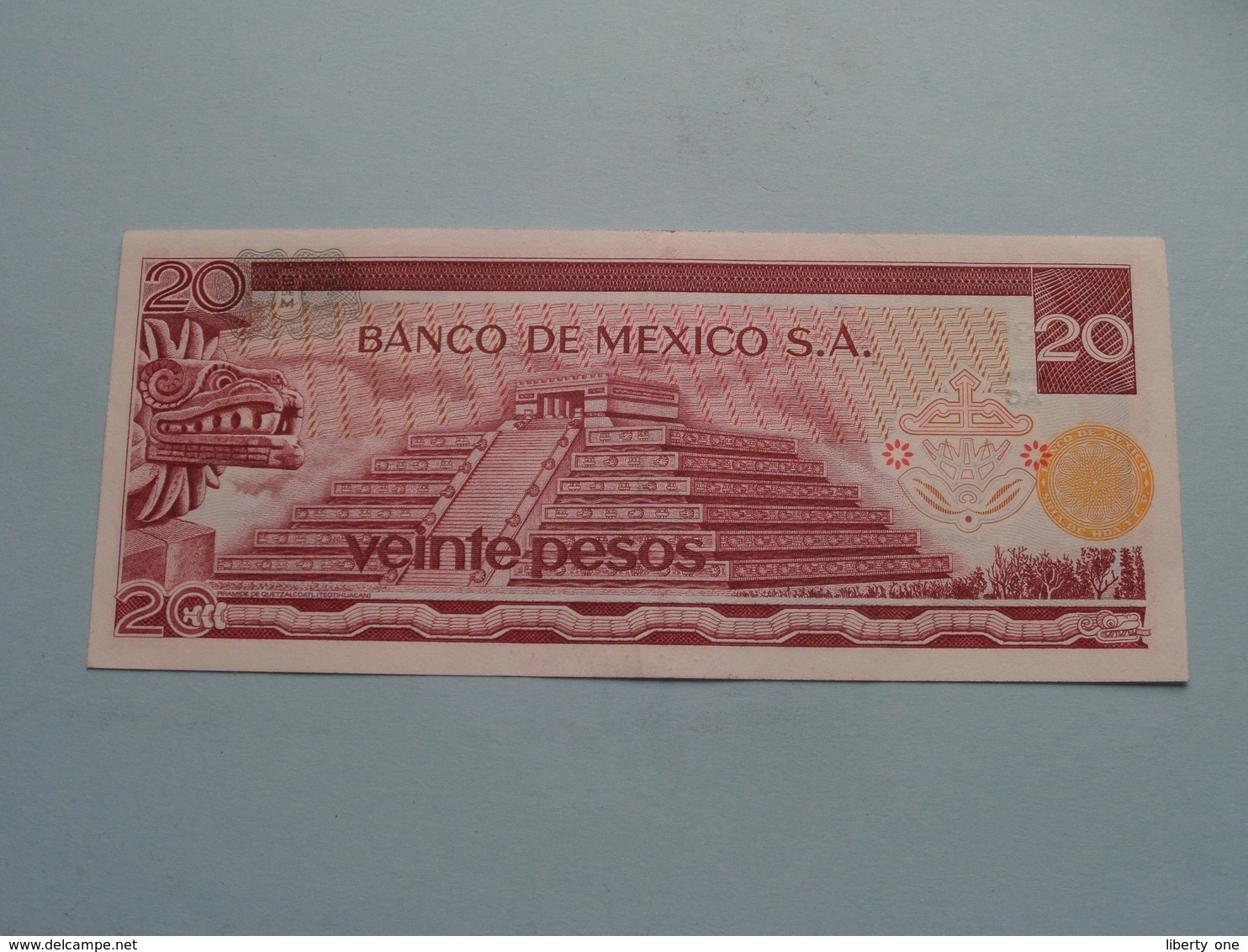 VEINTE Pesos 20 ( C3677755 ) Serie AC - El Banco De MEXICO - 18 Jul 1973 ( For Grade, Please See Photo ) ! - Mexique