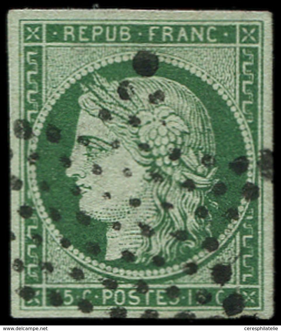 EMISSION DE 1849 - 2b   15c. Vert FONCE, Obl. ETOILE, TTB. Br - 1849-1850 Ceres