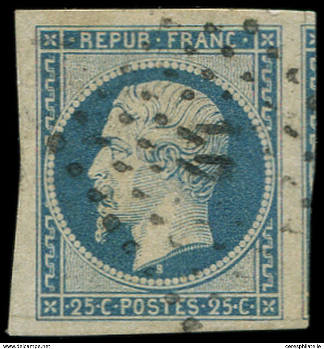 PRESIDENCE - 10   25c. Bleu, Obl. PC 44, 3 Grandes Marges, Voisin à Droite, TTB/Superbe - 1852 Luis-Napoléon