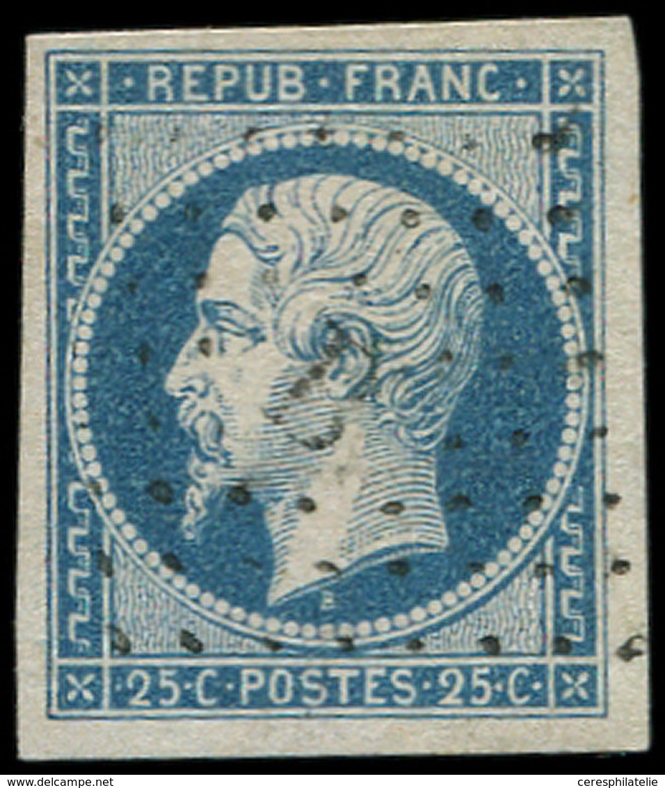 PRESIDENCE - 10   25c. Bleu, Obl. Los. B Romain, Frappe Superbe, TTB - 1852 Louis-Napoleon