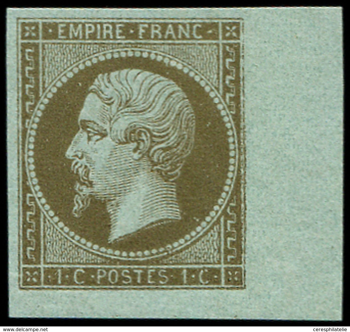 ** EMPIRE NON DENTELE - 11c   1c. MORDORE, Cdf, G. Marbrée, TB - 1853-1860 Napoléon III