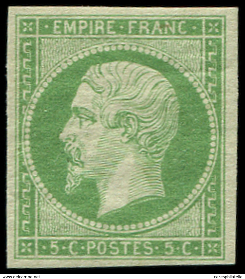 * EMPIRE NON DENTELE - 12a   5c. Vert-jaune, Belles Marges, Très Frais Et TB - 1853-1860 Napoléon III