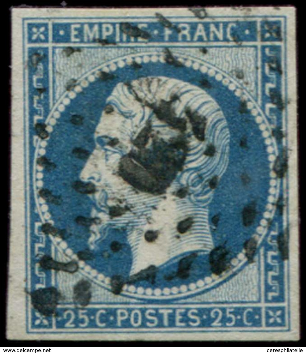 EMPIRE NON DENTELE - 15   25c. Bleu, Oblitéré PC, TB. C - 1853-1860 Napoleon III
