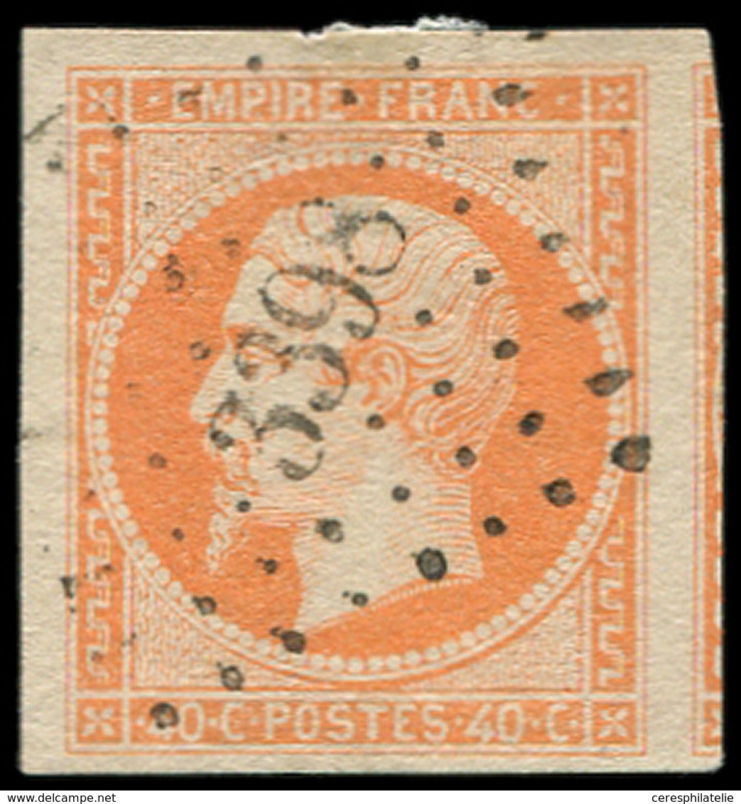 EMPIRE NON DENTELE - 16   40c. Orange, Obl. PC 3398, Superbe - 1853-1860 Napoléon III