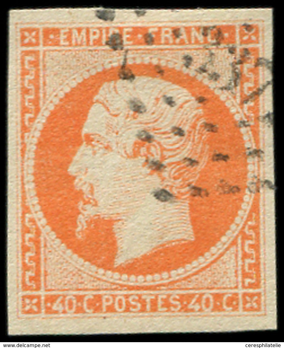 EMPIRE NON DENTELE - 16   40c. Orange, Obl. PC 337, Effigie Dégagée, TTB - 1853-1860 Napoléon III