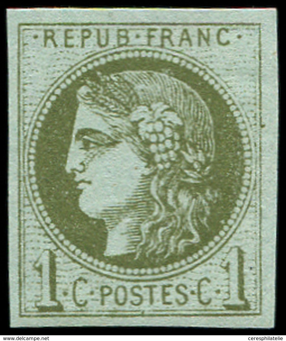 ** EMISSION DE BORDEAUX - 39B   1c. Olive, R II, Pos. 15, Belles Marges, TTB - 1870 Emisión De Bordeaux