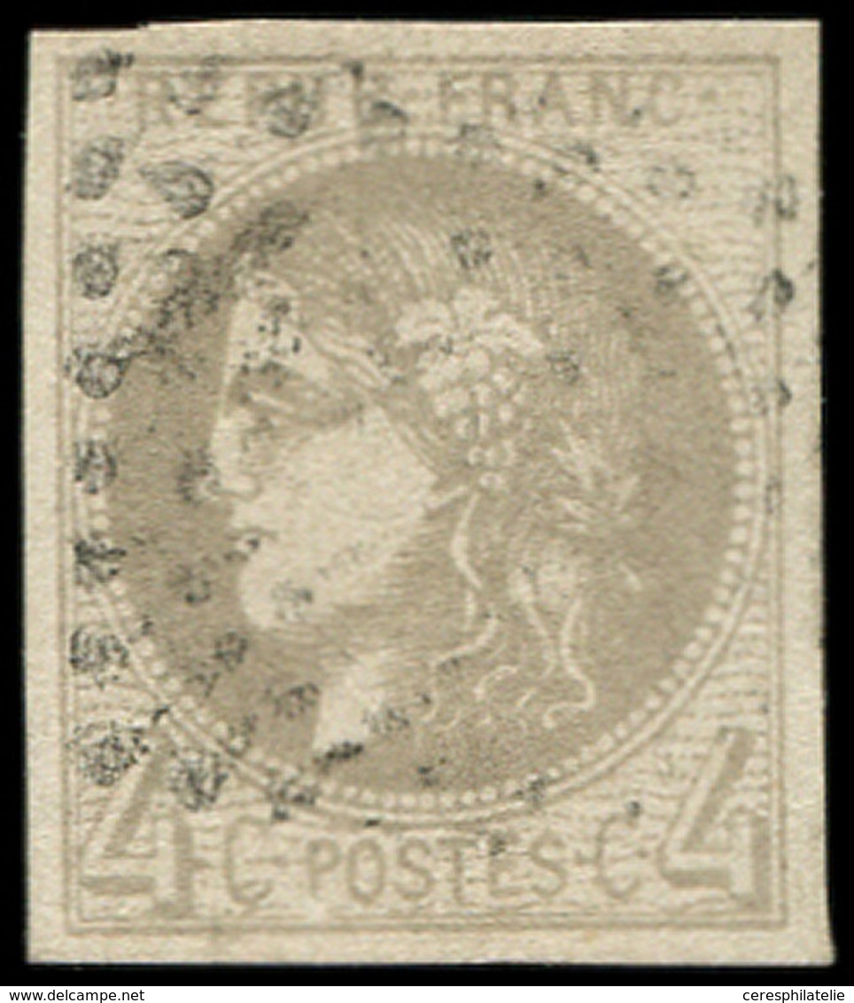 EMISSION DE BORDEAUX - 41B   4c. Gris, R II, Oblitéré GC, TB - 1870 Emisión De Bordeaux