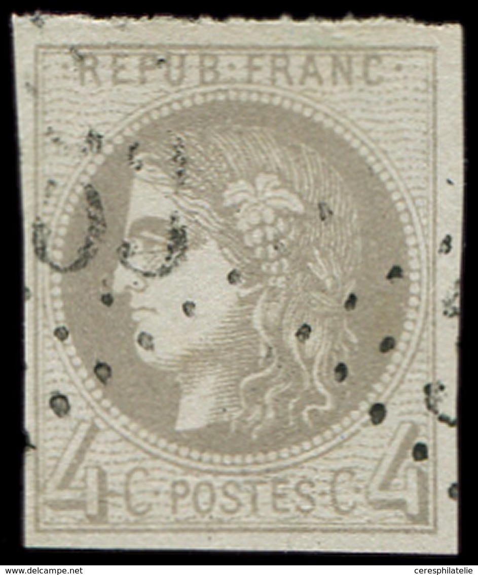 EMISSION DE BORDEAUX - 41B   4c. Gris, R II, Oblitéré GC, TB - 1870 Bordeaux Printing