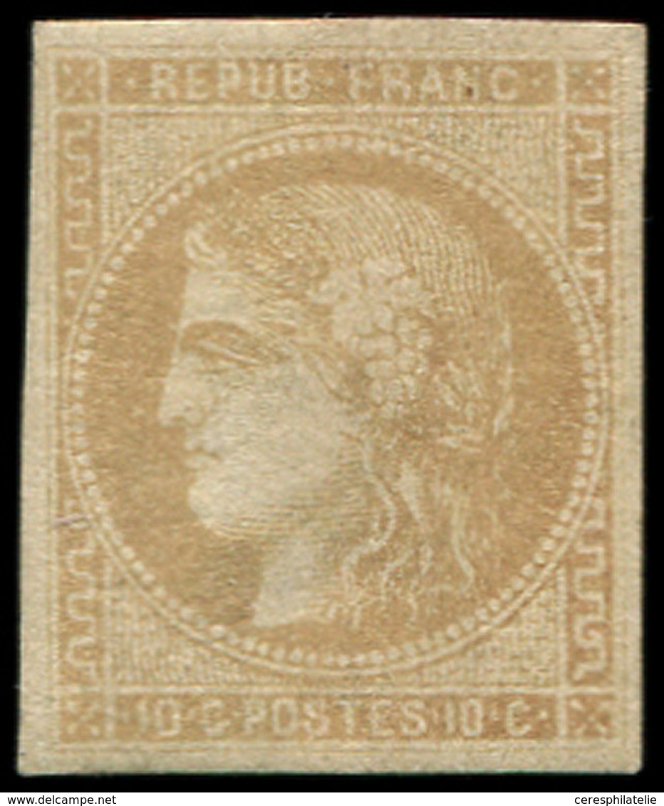 * EMISSION DE BORDEAUX - 43Ab 10c. Bistre-VERDATRE R I, Frais Et TB - 1870 Emission De Bordeaux