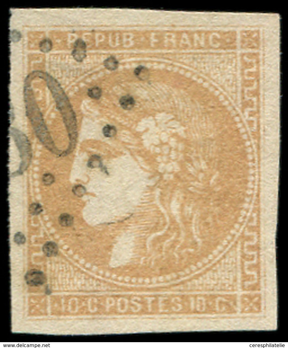 EMISSION DE BORDEAUX - 43A  10c. Bistre, R I, Obl. GC, Frappe Superbe - 1870 Emission De Bordeaux