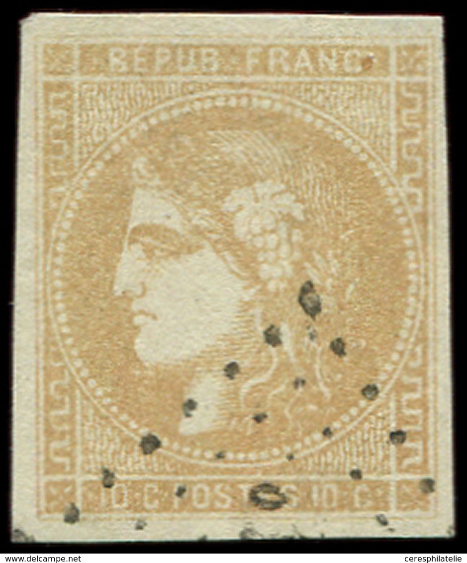EMISSION DE BORDEAUX - 43A  10c. Bistre, R I, Obl. Ambulant Léger, TTB - 1870 Emission De Bordeaux