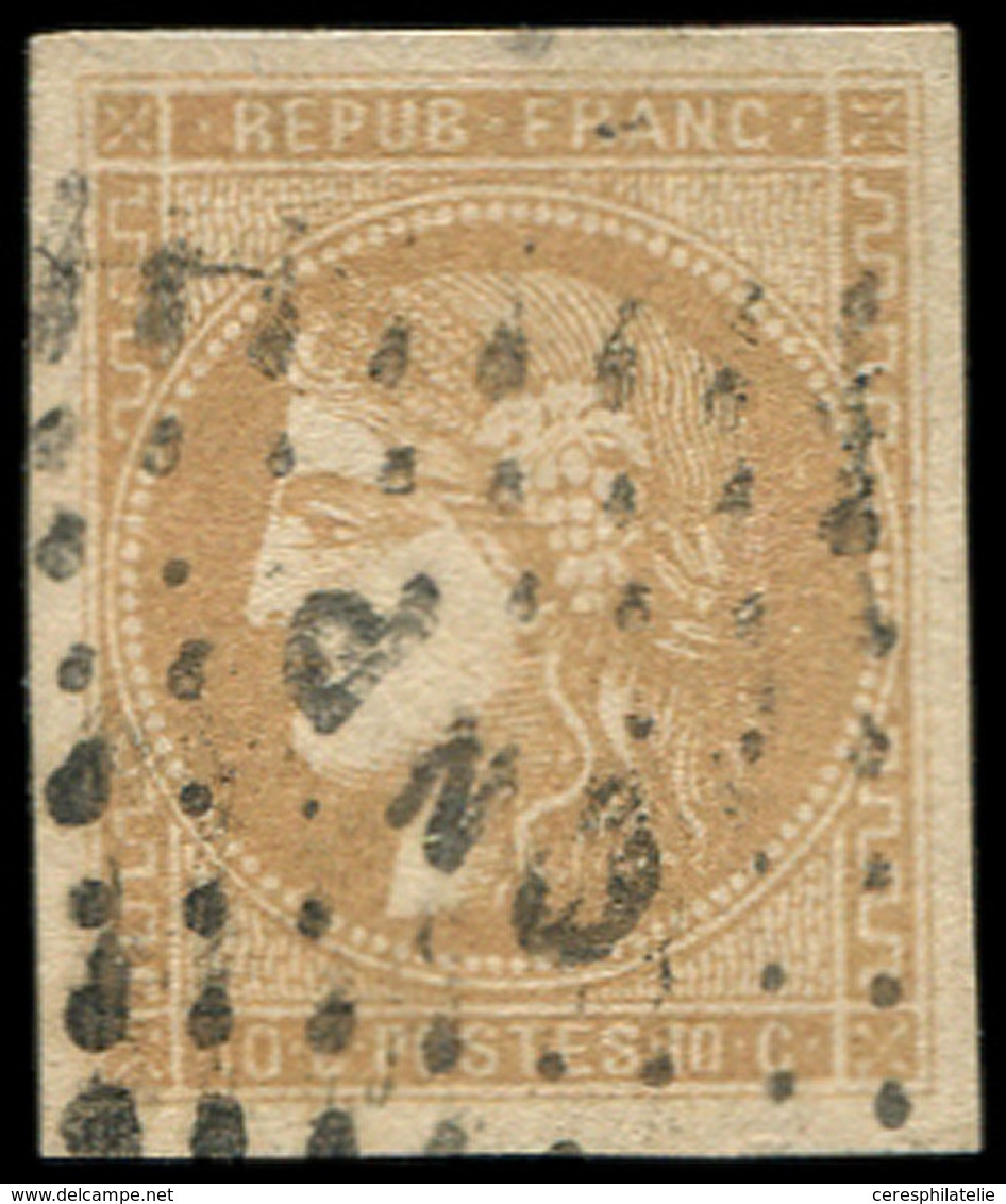 EMISSION DE BORDEAUX - 43A  10c. Bistre, R I, Obl. Amb. CNP, TB - 1870 Bordeaux Printing