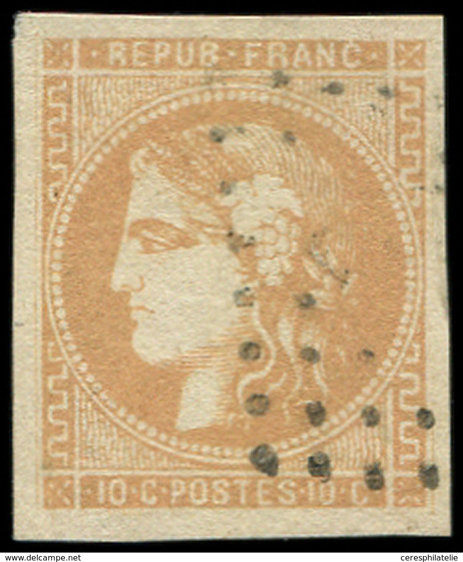 EMISSION DE BORDEAUX - 43Aa 10c. Brun Clair, R I, Oblitération Légère, Effigie Dégagée, TB/TTB - 1870 Bordeaux Printing